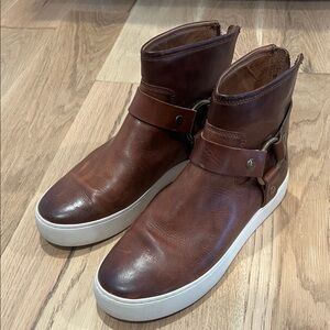 Frye Brown Leather Ankle Boots